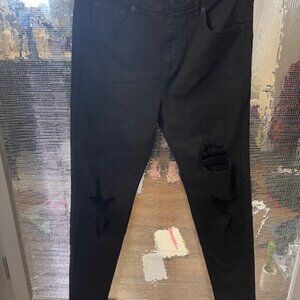 Black Distressed Skinny Jeans